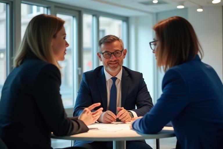 Beratungsgespräch im Wiener Büro von Asaryfi Travels