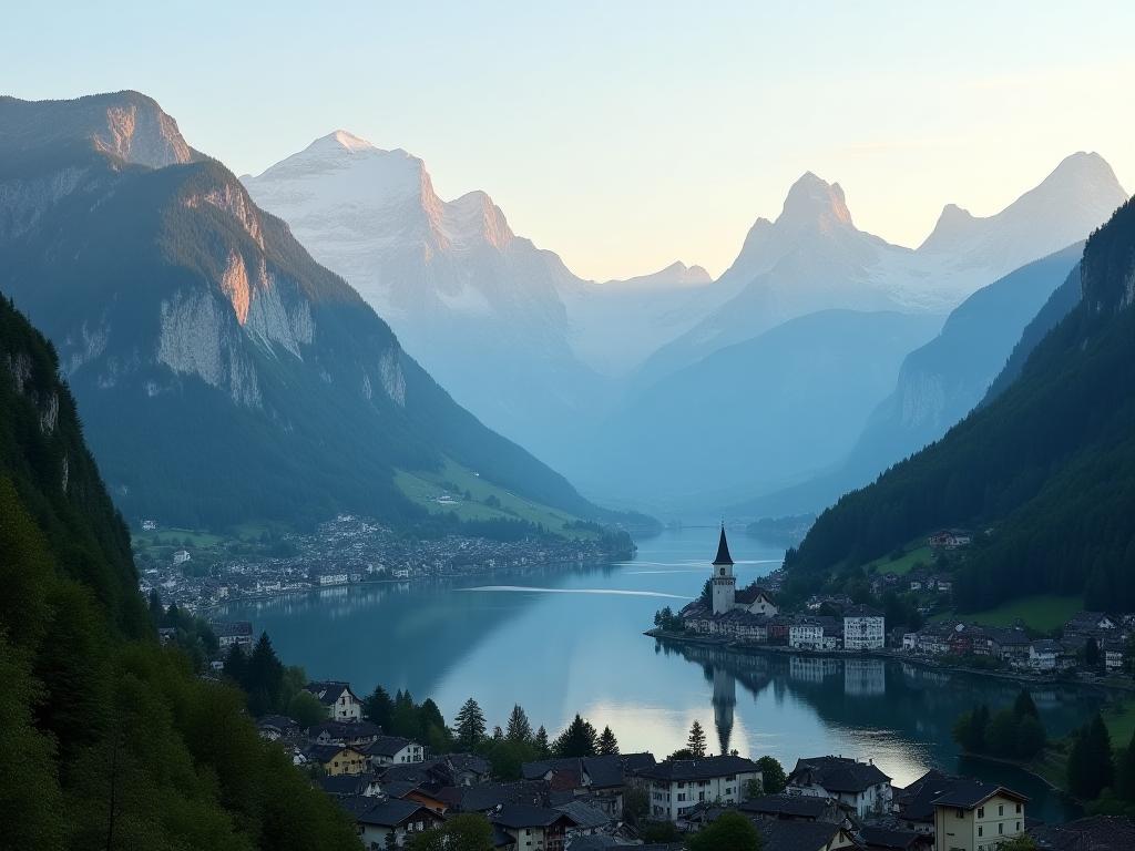 Blick auf Hallstatt mit alpiner Kulisse